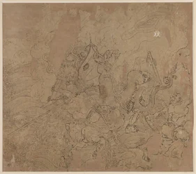 Album med daoistiske og buddhistiske temaer: Search the Mountain: Leaf 49, 1200-tallet.