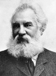 Alexander Graham Bell 1847-1922, skotskfødt amerikansk opfinder, 1907