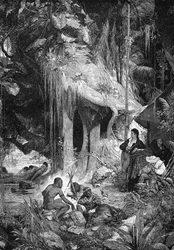 Alexander von Humboldt og Aimé Bonpland ved Orinoco-floden, 1800-1804 1900
