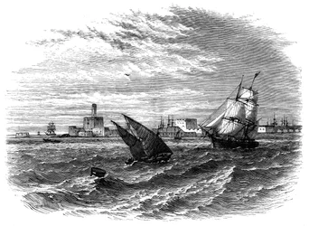 Alexandria fra havet, Egypten, c1890