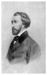 Alfred de Musset, fransk romantisk dramatiker, digter og maler, c1845-1890