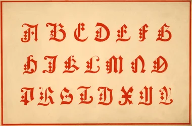 Alfabet, bogstaver A-Z, store bogstaver