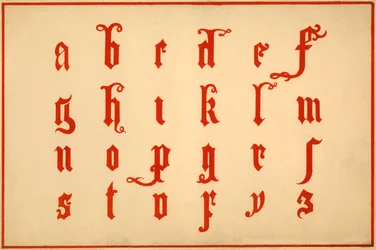 Alfabet, bogstaver a-z, små bogstaver