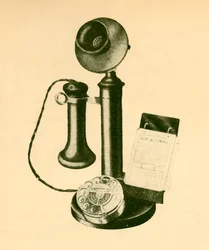En automatisk telefonmodtager, c1930.