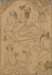 En lejr for yogier, ca. 1660.