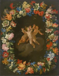 Engle i en blomsterkrans II.
