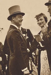 Ascot, juni, 1935 - Kong Edward, dengang prins af Wales, med Mrs. Simpson, 1937
