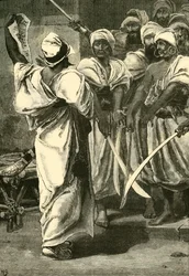 Bagaeus leverer sine budskaber til den persiske garde, 1890.