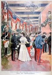 Bal, der fejrer et århundrede af den polytekniske skole, Trocadero, Paris, 1894