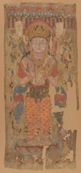 Banner med Bodhisattva, muligvis Mahamayuri, 9.-10. århundrede.