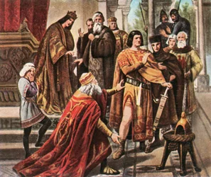 Barbarossa beder om hjælp fra Henry the Lion, 1176, 1936.