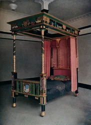 Sengeplads dekoreret af Jessie Bayes, c1913