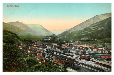 Bellinzona, Schweiz, begyndelsen af det 20. århundrede