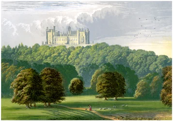 Belvoir Castle, Leicestershire, hjemsted for hertugen af Rutland, c1880