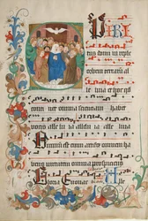 Bifolium fra et Gradual, tysk, slutningen af 1400-tallet.