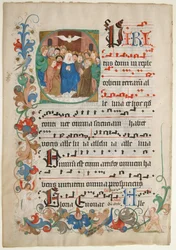 Bifolium fra en Gradual, slutningen af det 15. århundrede.