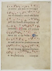 Bifolium fra et antifonarium, italiensk, 1300-tallet.