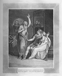 Biskop Laurentius viser sit ærede lig til kong Edbald, 1838