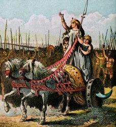 Boadicea og hendes hær, c1850