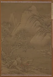 Sejlads på en snedækket flod, Ming-dynastiet, 1500-tallet.