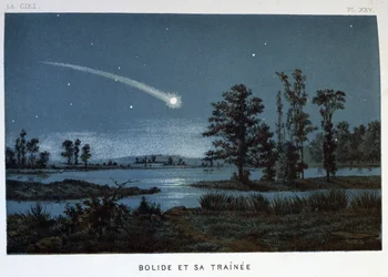 Bolide og dets tog, 1870