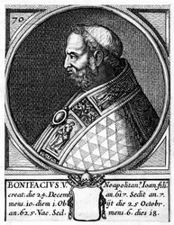 Bonifatius V, pave af den katolske kirke