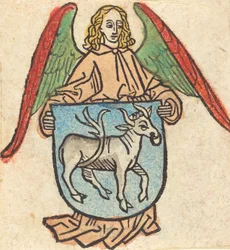 Bogplade af Hilprand Brandenburg af Bibrach, ca. 1475.