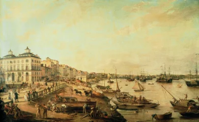 Bordeaux, havn, maleri 1805