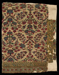 Border Fragment of a Shawl, slutningen af 1700-tallet - begyndelsen af 1800-tallet.