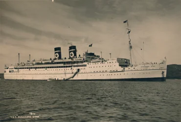Britisk passagerskib SS Arandora Star of the Blue Star Line, 1936