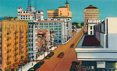 Broadway. San Diego, Californien, c1941