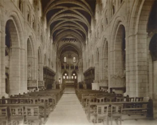 Buckfast Abbey Church, interiør, slutningen af det 19.-begyndelsen af det 20. århundrede