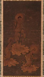 Buddha Amidas indbydende afstamning, Kamakura-periode, 1300-tallet.