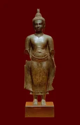 Buddha Khmer-kunst, Cambodja, 14. år.