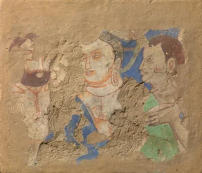 Buddha med to disciple, ca. 6.-7. århundrede.