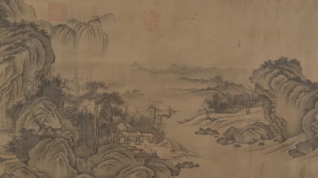 Buddhistiske templer midt i Autumn Mountains, 1300-tallet.