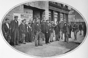Builders mænd klar til arbejde, London, c1900 1901