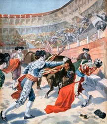 Tyrefægtning i Madrid, Spanien, 1894