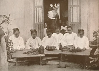 Burmesiske cigarfremstillere, 1900.