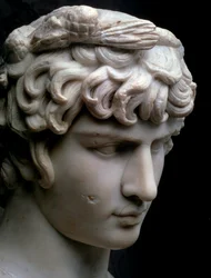 Buste af Antinous, midten af det 2. århundrede e.Kr