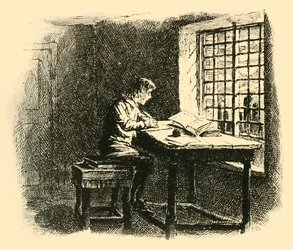 Ved månens lys begyndte han sin opgave, 1907.