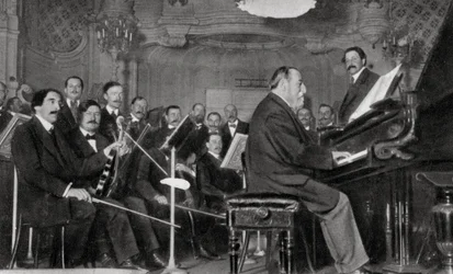 Camille Saint-Saens, fransk komponist, musiker og dirigent, 1910