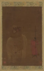 Caparisoned Elephant and Attendant, Ming-dynastiet, 16.-17. århundrede.
