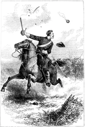 Kaptajn Northrop leder angrebet ved Knoxville, Tennessee, amerikansk borgerkrig, 1863 c1880