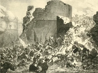 Franskmændenes erobring af Calais under hertugen af Guise, 1558, 1890.