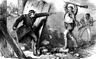 Fange af John Brown i maskinhuset, c1880