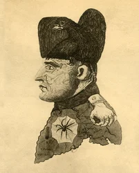 Karikatur af Napoleon, c1814, 1921.