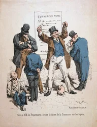 Karikatur af ejerne, Pariserkommunen, 1871.
