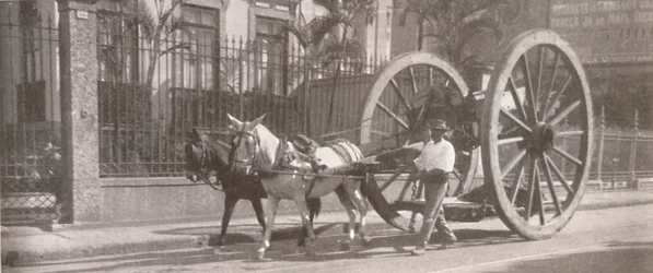 Transport af tungt gods under i stedet for over akslen, 1914