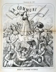 Karikatur tilegnet Nationalgarden, Pariserkommunen, 1871